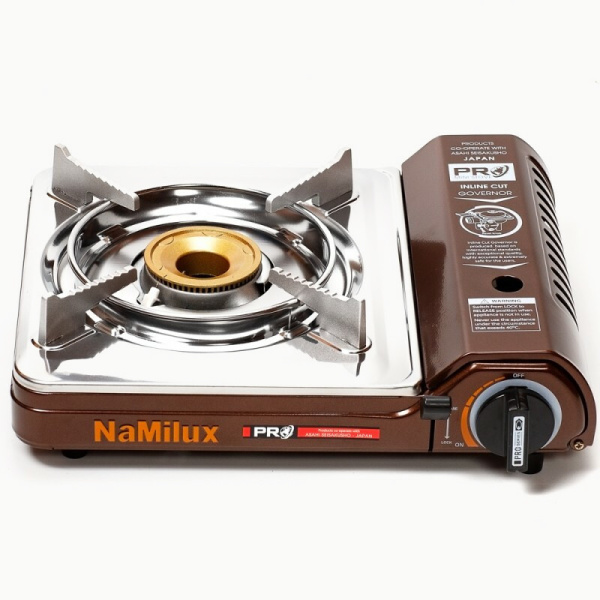Газовая плита NaMilux NA-P4031PS Латунь (Коричневый / Нержавейка)